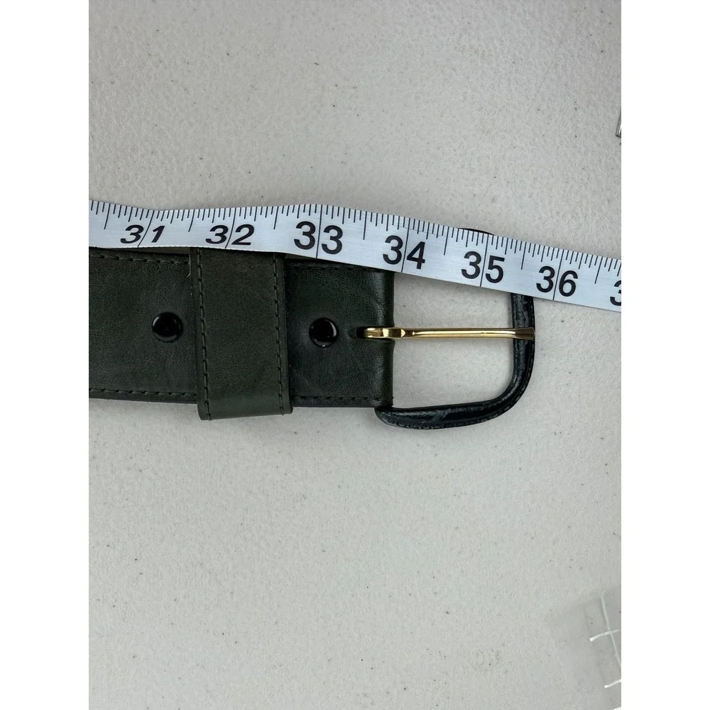 Wild West Stores Womens Forest Green Glazed Aniline Leather Belt Size 30 6364